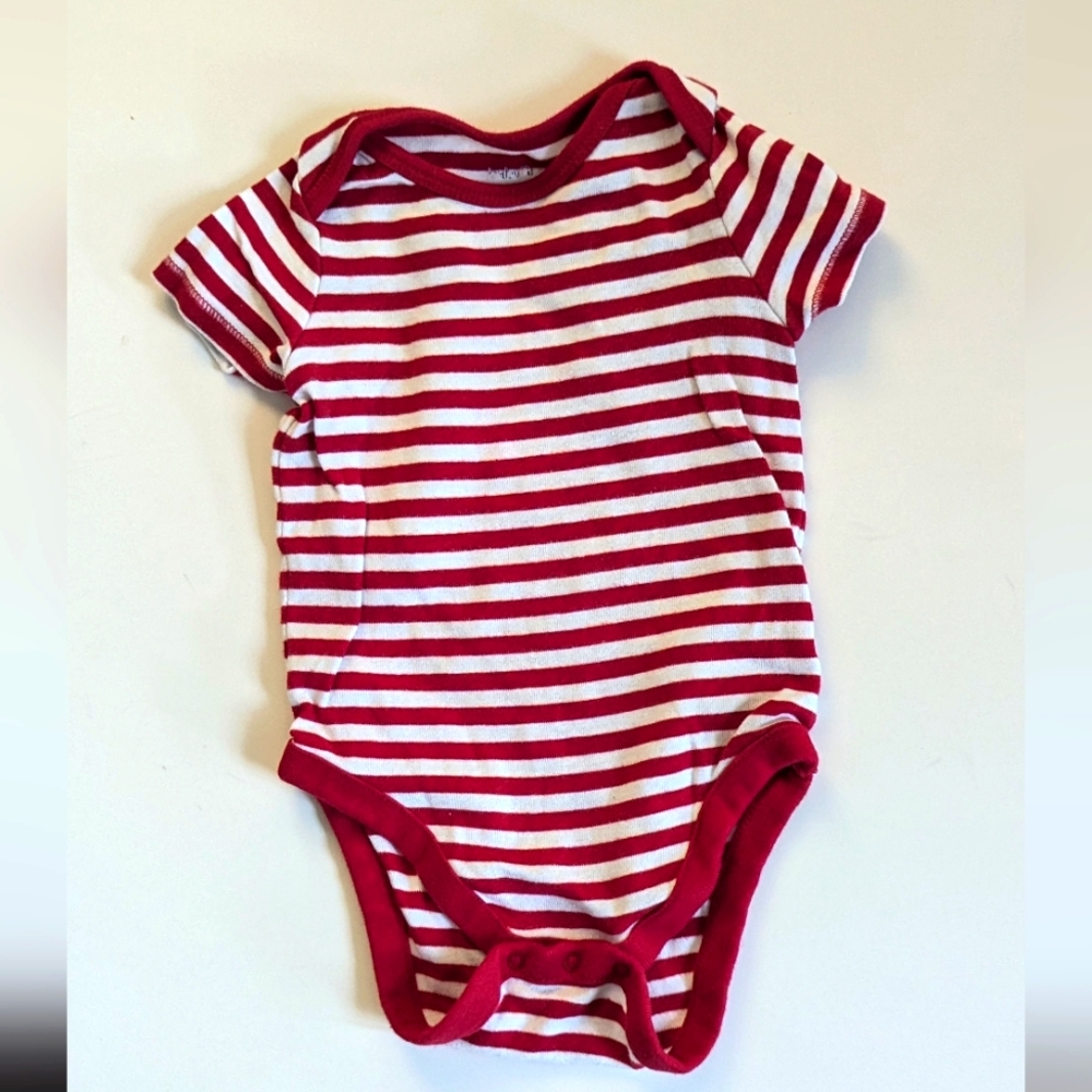 BabyGAP Red and White Striped Onesie